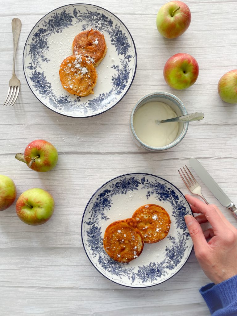 Swiss apple fritters, apfelkuchlein.