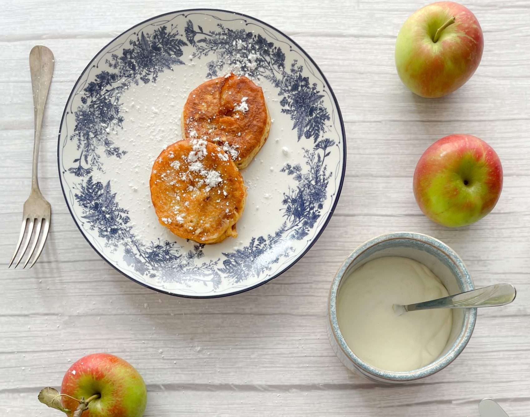 Swiss apple fritters, apfelkuchlein.