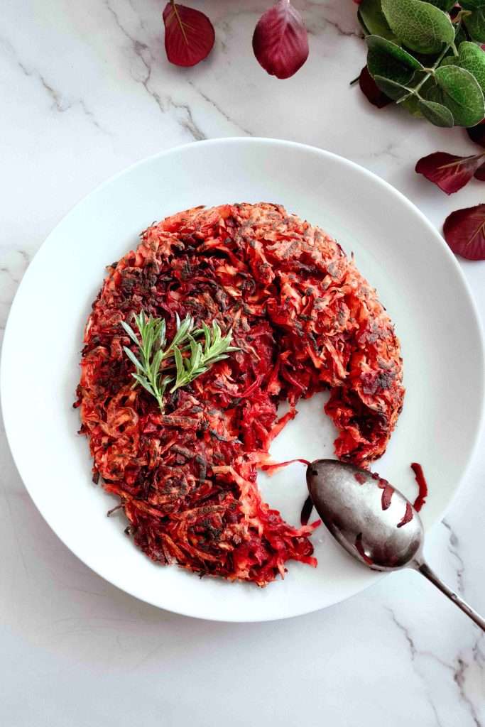 Spring Carrot Rösti Recipe with Lemon and Herbs 11 Beet and potato rosti.